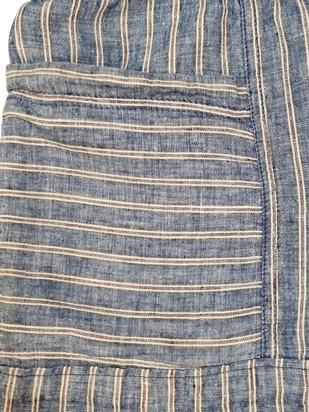 Athleta Cabo Linen 4" Striped Shorts Size 12 SU19 - Picture 4 of 14